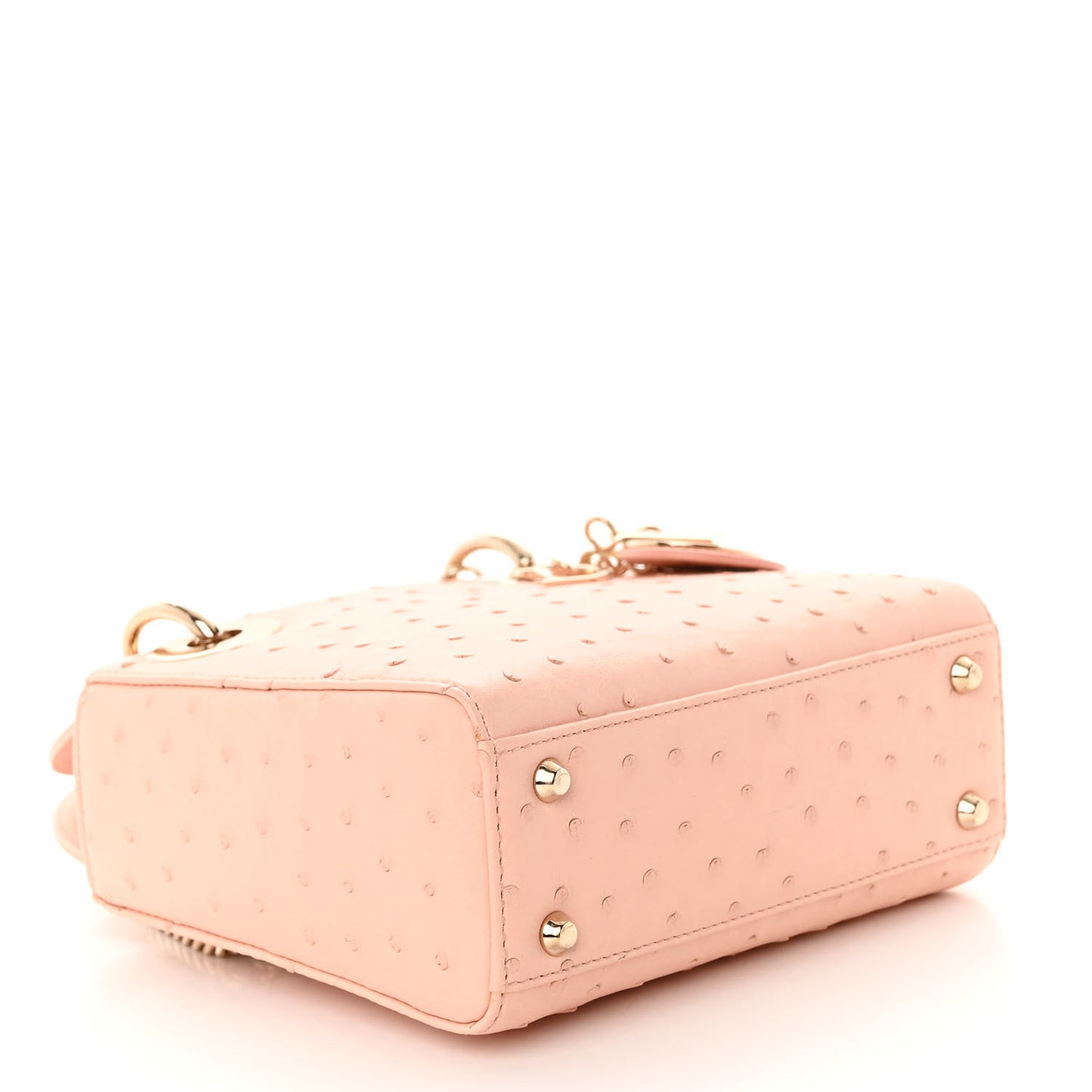 Ostrich Mini Lady Dior Light Pink