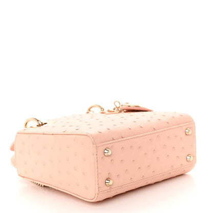 Christian Dior Ostrich Mini Lady Dior Light Pink 4 of 10
