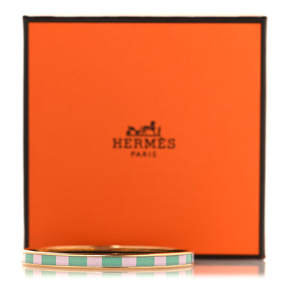 Hermes Enamel Extra Narrow A Vos Crayons Uni Bracelet  Aurore Rose 6 of 6