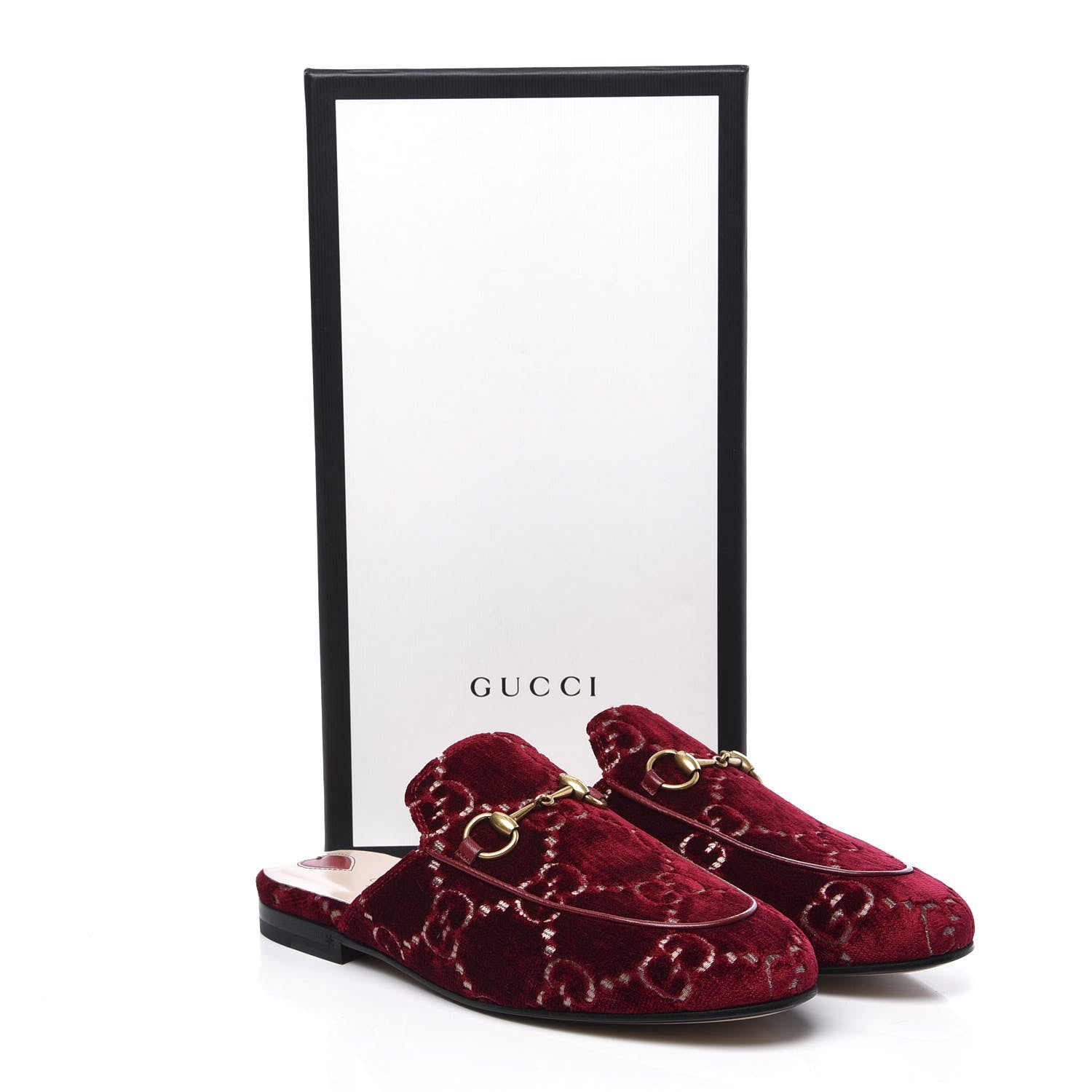Gucci Velvet GG Monogram Womens Princetown Slippers 36 Red Cipria 11 of 11