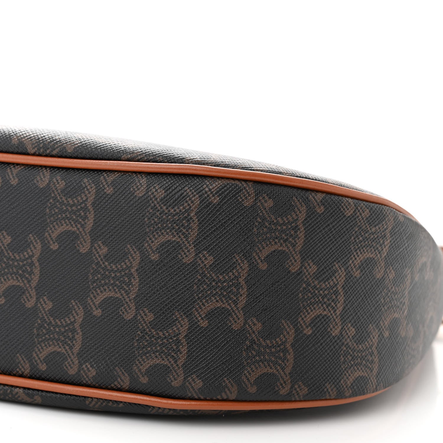 Celine Triomphe Canvas Calfskin Ava Shoulder Bag Tan 10 of 11