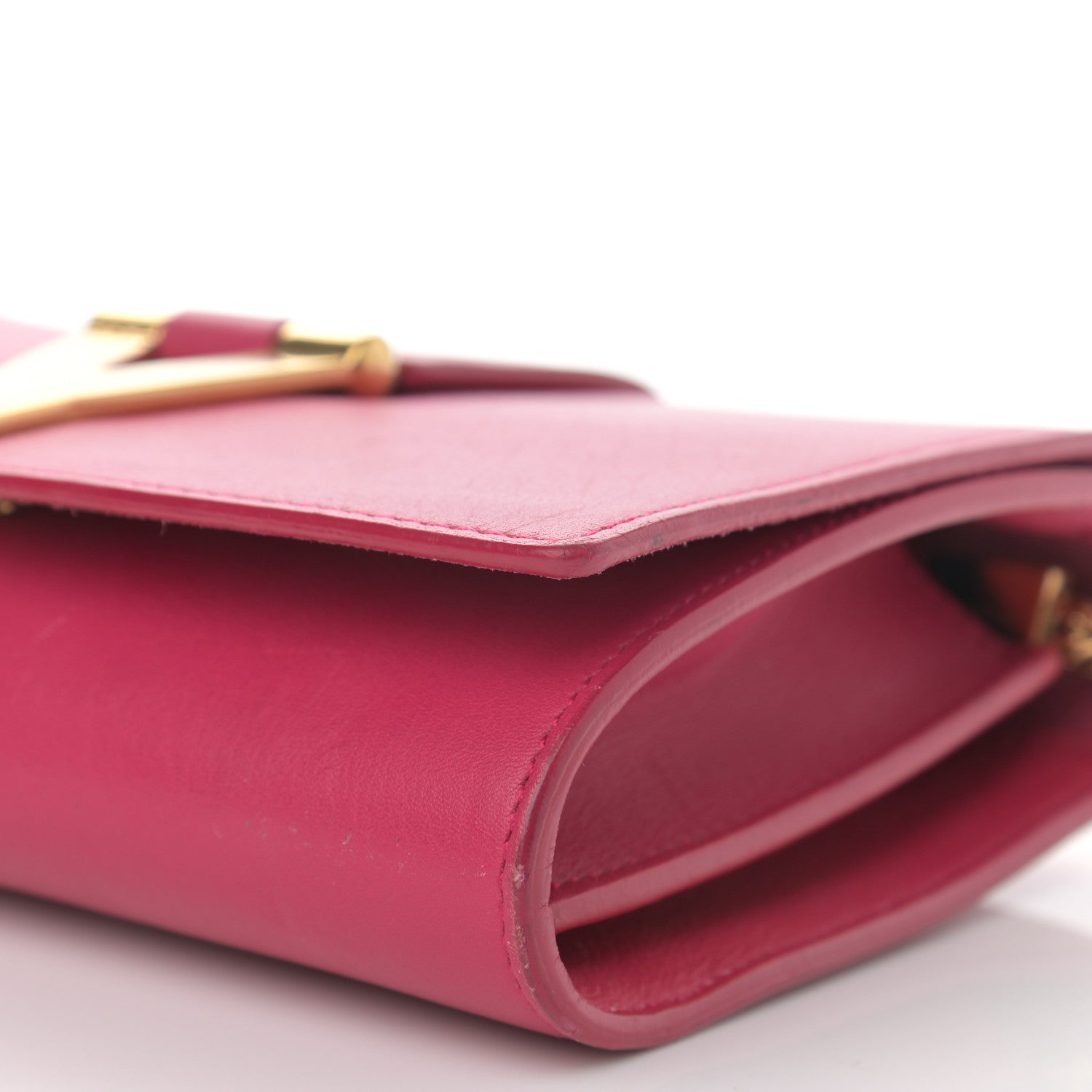 Saint Laurent Calfskin Small Classic Y Satchel Bag Fuchsia 11 of 15
