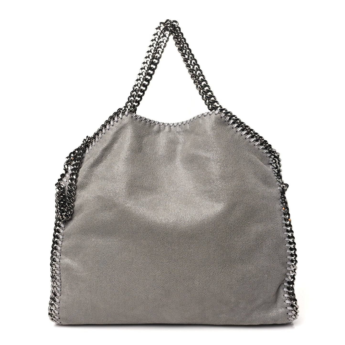 Shaggy Deer Falabella Fold Over Tote Light Grey