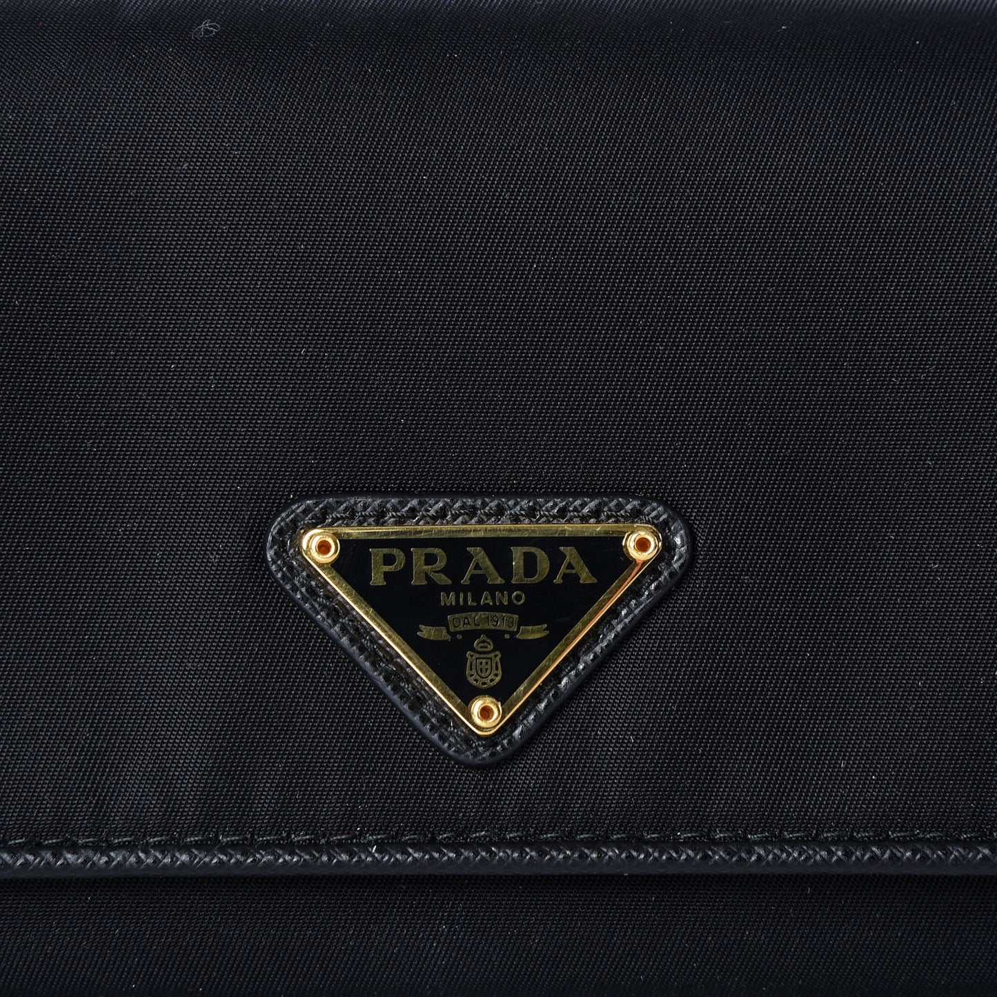 Tessuto Nylon Continental Flap Wallet Black