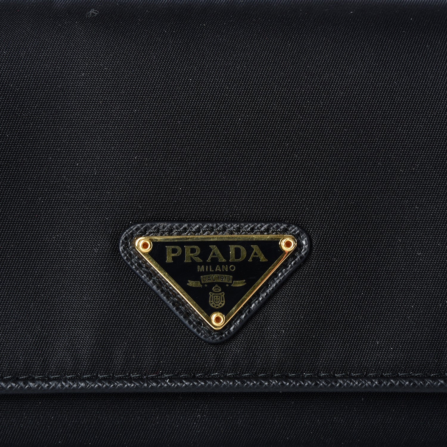 Prada Tessuto Nylon Continental Flap Wallet Black 8 of 9