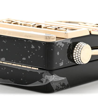 Chanel Resin Crystal Slot Machine Minaudiere Black Gold White Red 10 of 11
