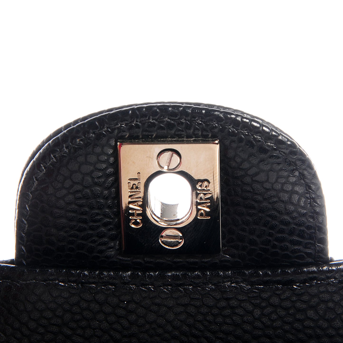 Caviar East West Flap Bag Black