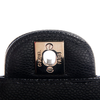 Chanel Caviar East West Flap Bag Black 7 of 9