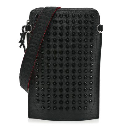 Christian Louboutin Empire Calfskin Spikes Loubilab Clutch Black 1 of 12