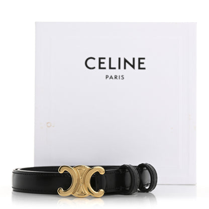 Celine Box Calfskin Small 25mm Triomphe Belt 70 28 Black 10 of 10