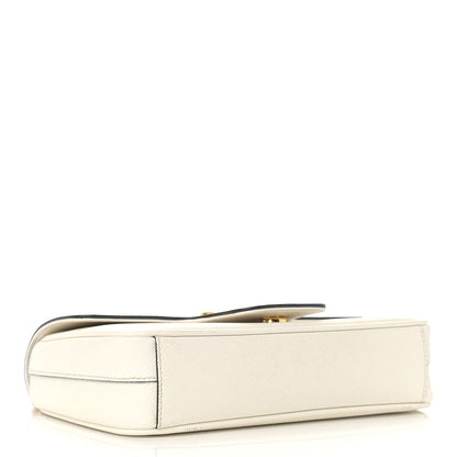 Prada Saffiano Flap Shoulder Bag Talco 3 of 12