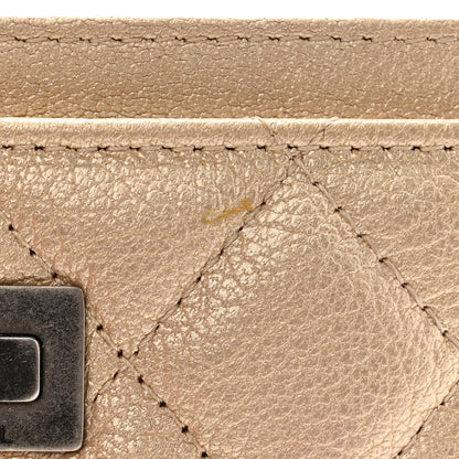 Chanel Metallic Grained Calfskin Quilted Reissue Card Holder Gold 11 of 11