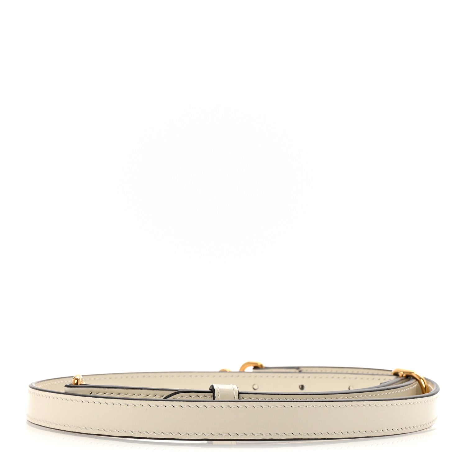 Gucci Calfskin 25mm Adjustable Shoulder Strap White 2 of 4
