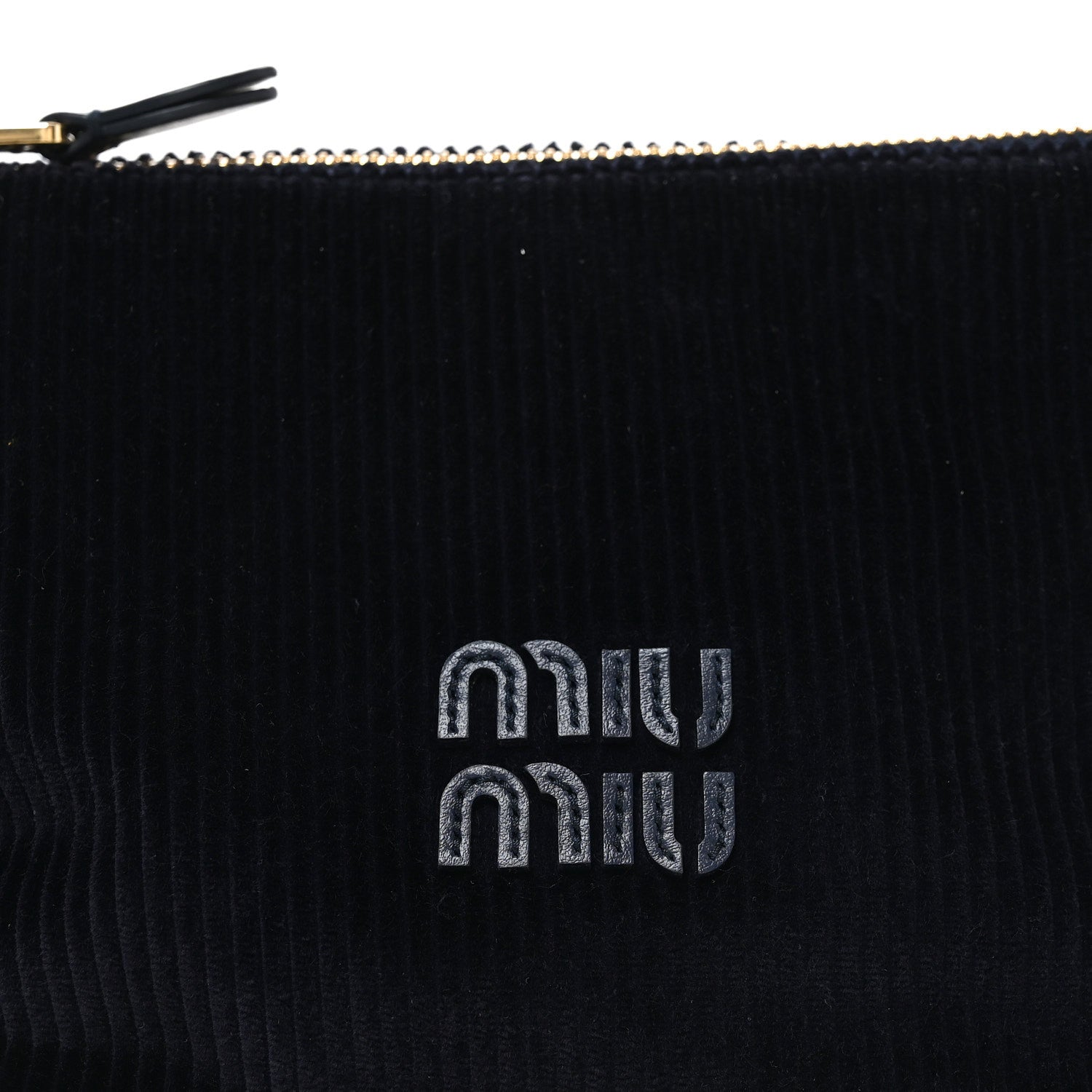 Miu Miu Velvet Pouch Bag Navy Amaranto 7 of 9