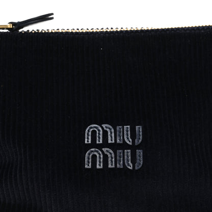 Miu Miu Velvet Pouch Bag Navy Amaranto 7 of 9