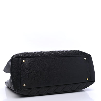 Chanel Caviar Quilted XL Grand Shopping Tote GST Black 3 of 7