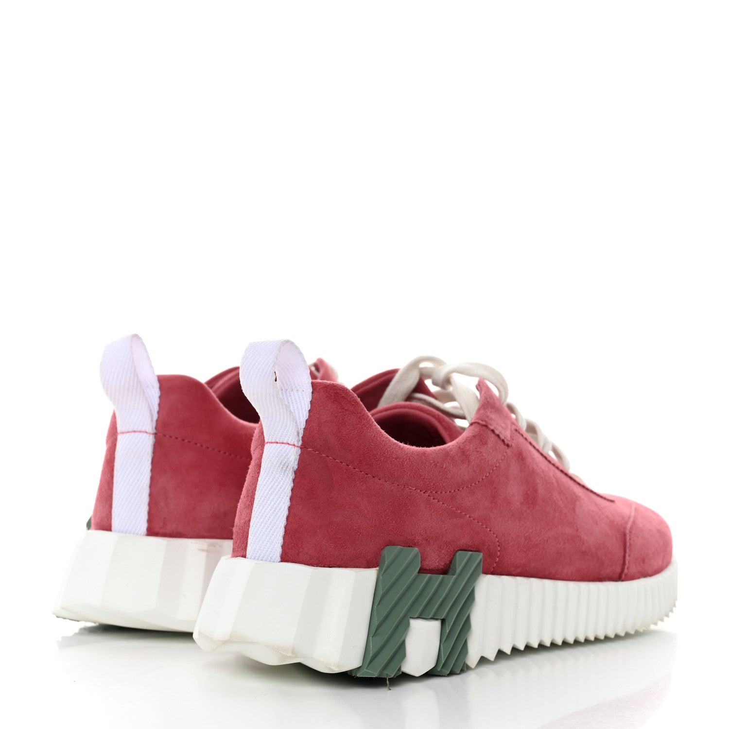 Hermes Suede Goatskin Bouncing Sneakers 37.5 Rose Aphrodite 4 of 7