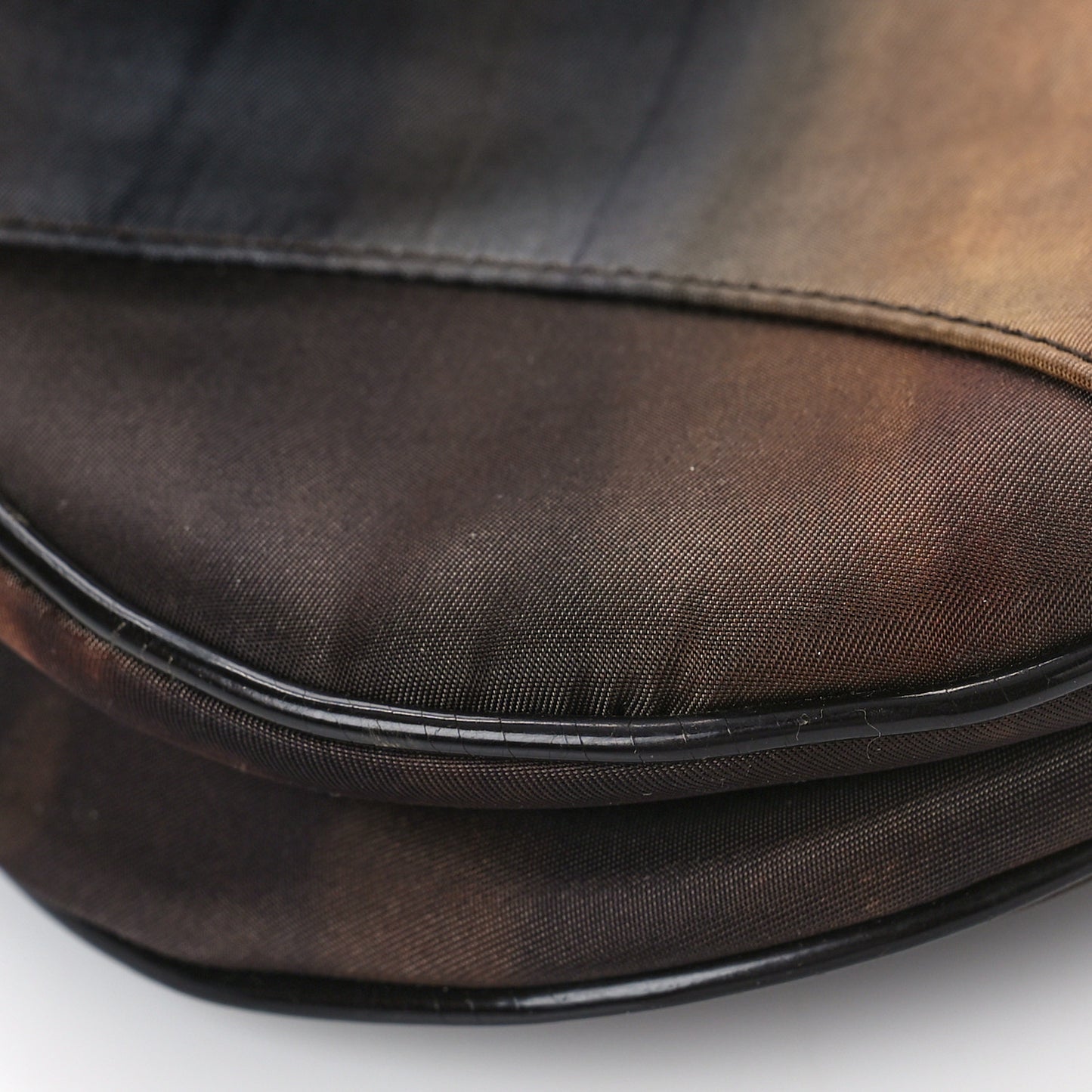 Satin Saddle Bag Brown Multicolor