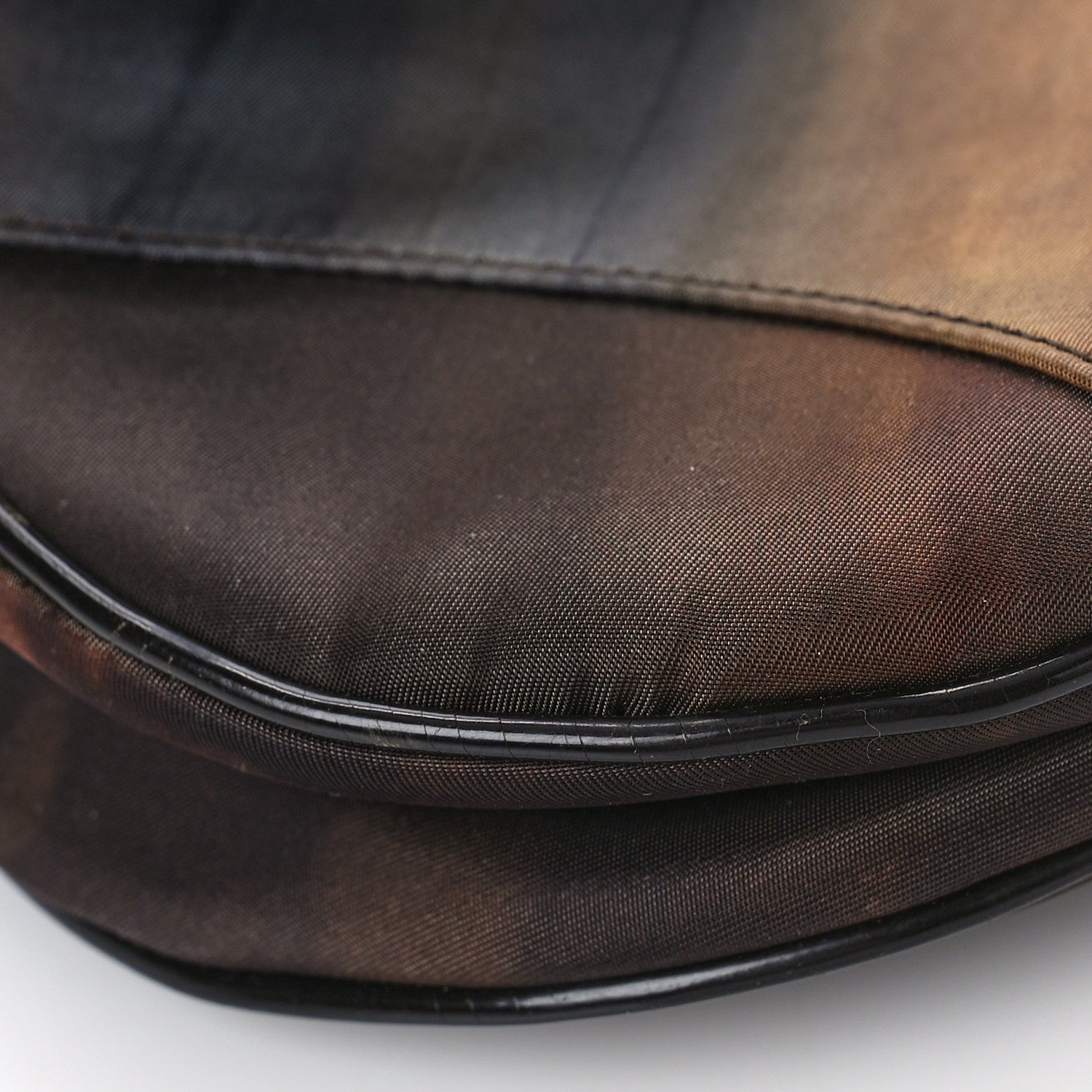 Christian Dior Satin Saddle Bag Brown Multicolor 6 of 6