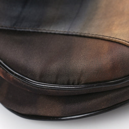 Christian Dior Satin Saddle Bag Brown Multicolor 6 of 6