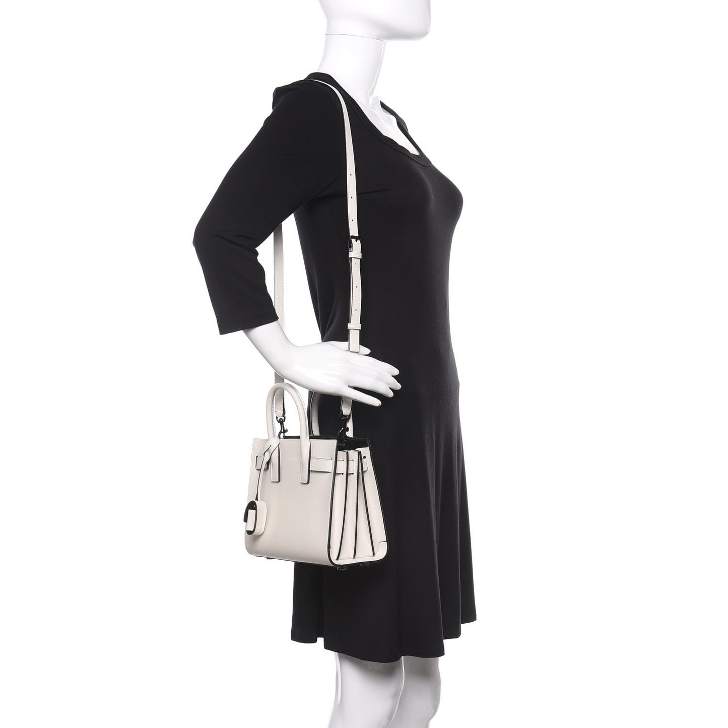 Grained Calfskin Nano Sac De Jour Porcellana Black