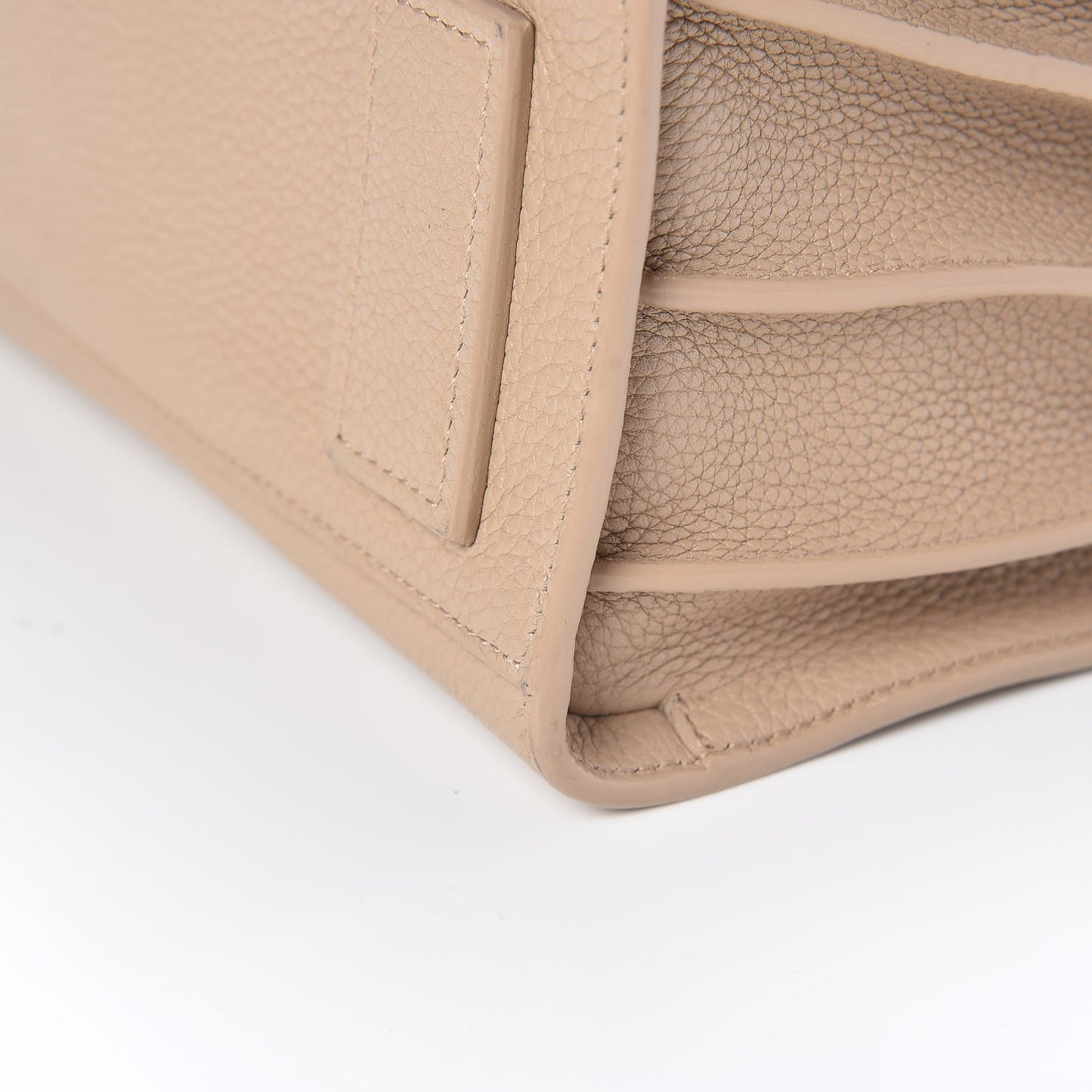 Grained Calfskin Baby Sac De Jour Souple Dark Beige