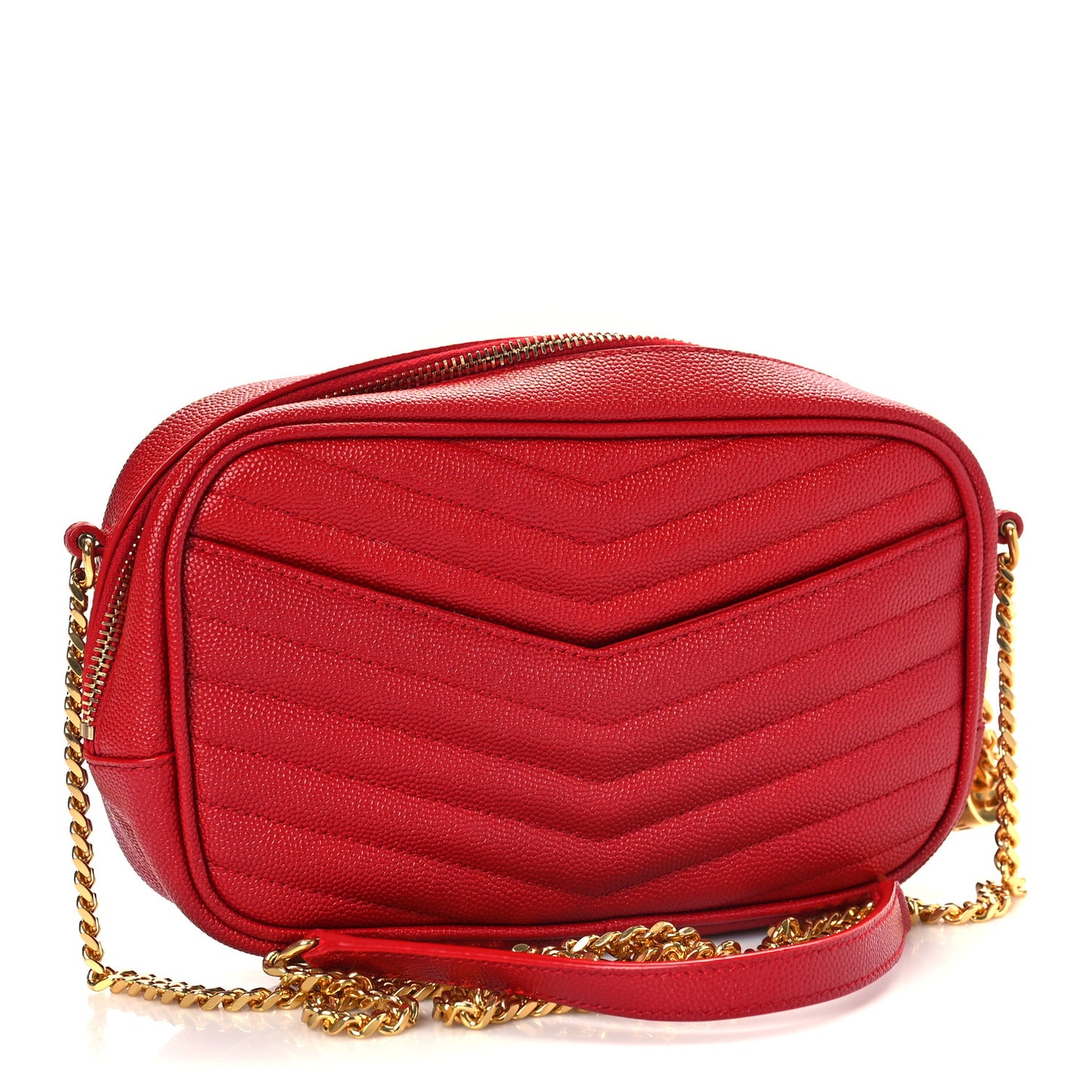 Grain De Poudre Matelasse Monogram Mini Lou Camera Bag Eros Red