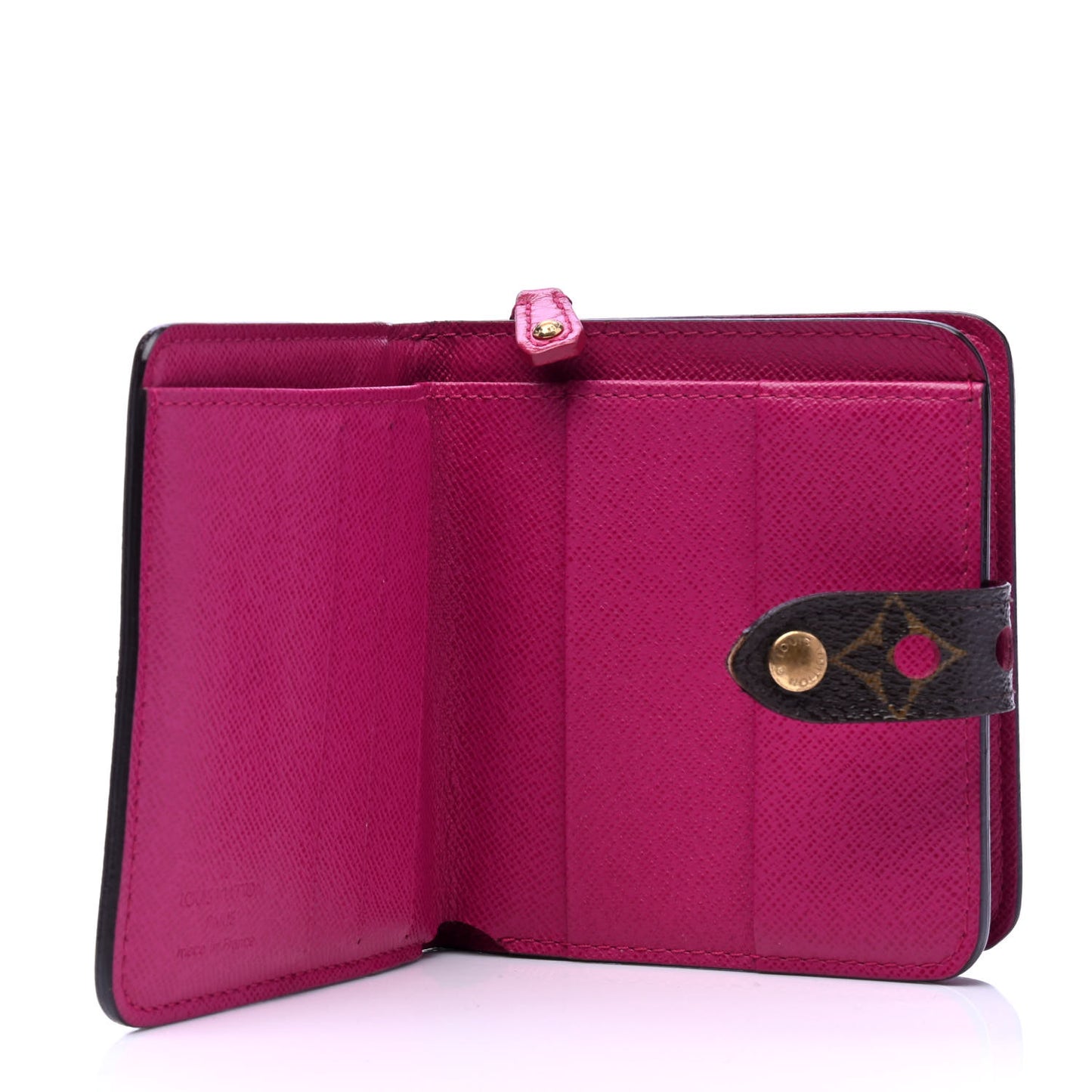 Monogram Perforated Compact Zipped Wallet Fuchsia