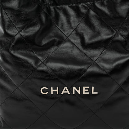 Chanel Shiny Calfskin Quilted Chanel 22 Black 9 of 11