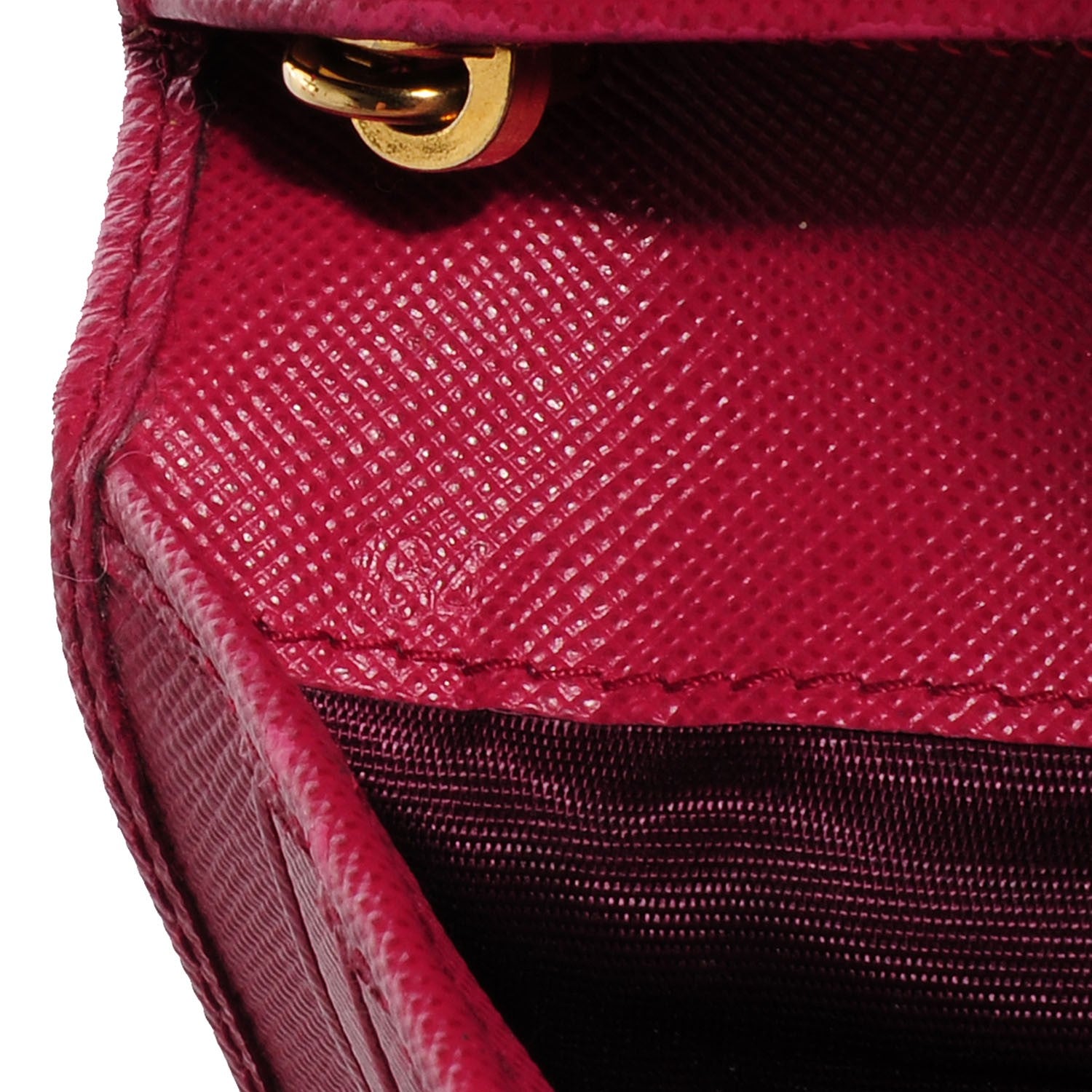 Prada Saffiano Metal Continental Wallet Ibisco 8 of 9