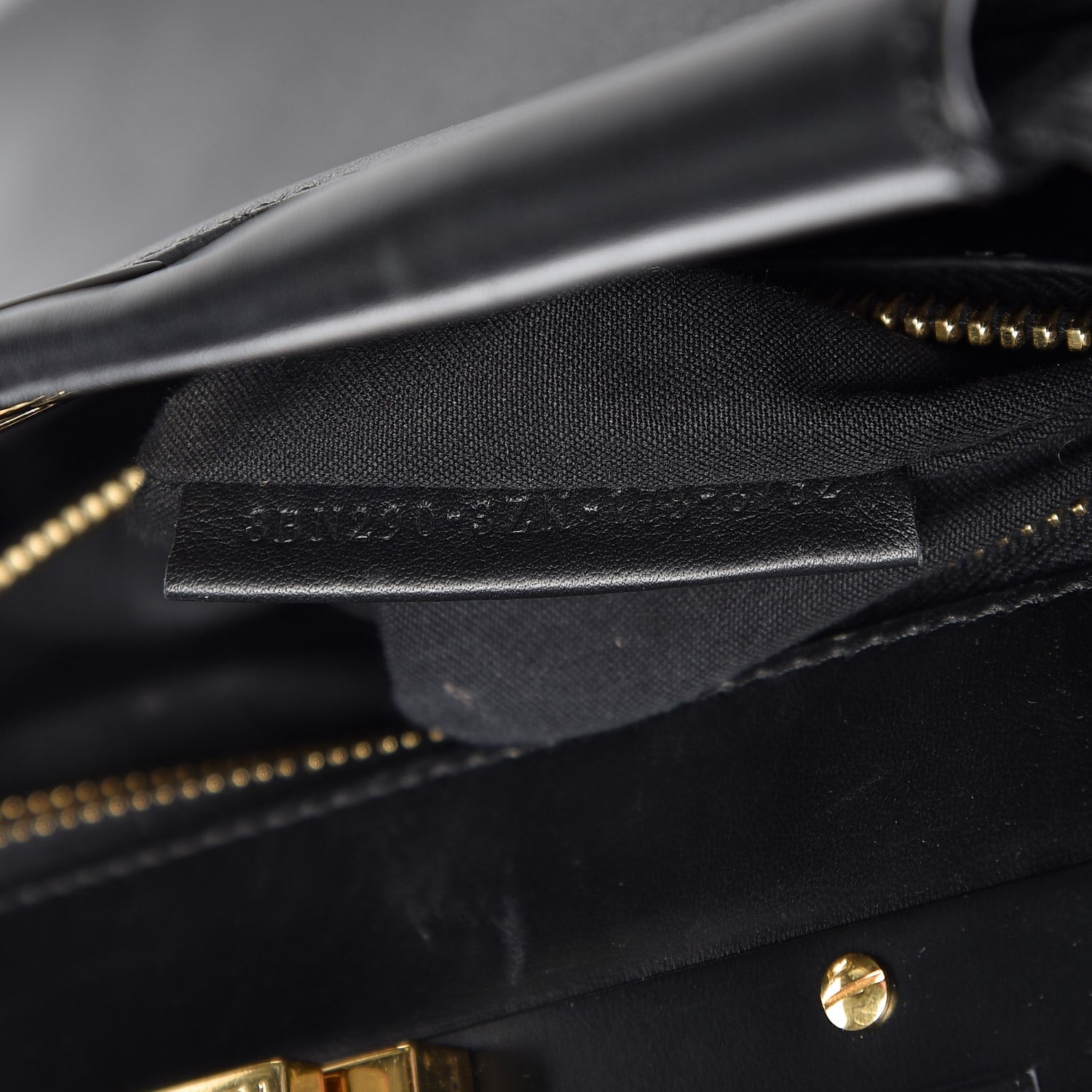 Fendi Vitello Seta Shiny Nappa Medium Peekaboo Iconic Satchel Black 7 of 9