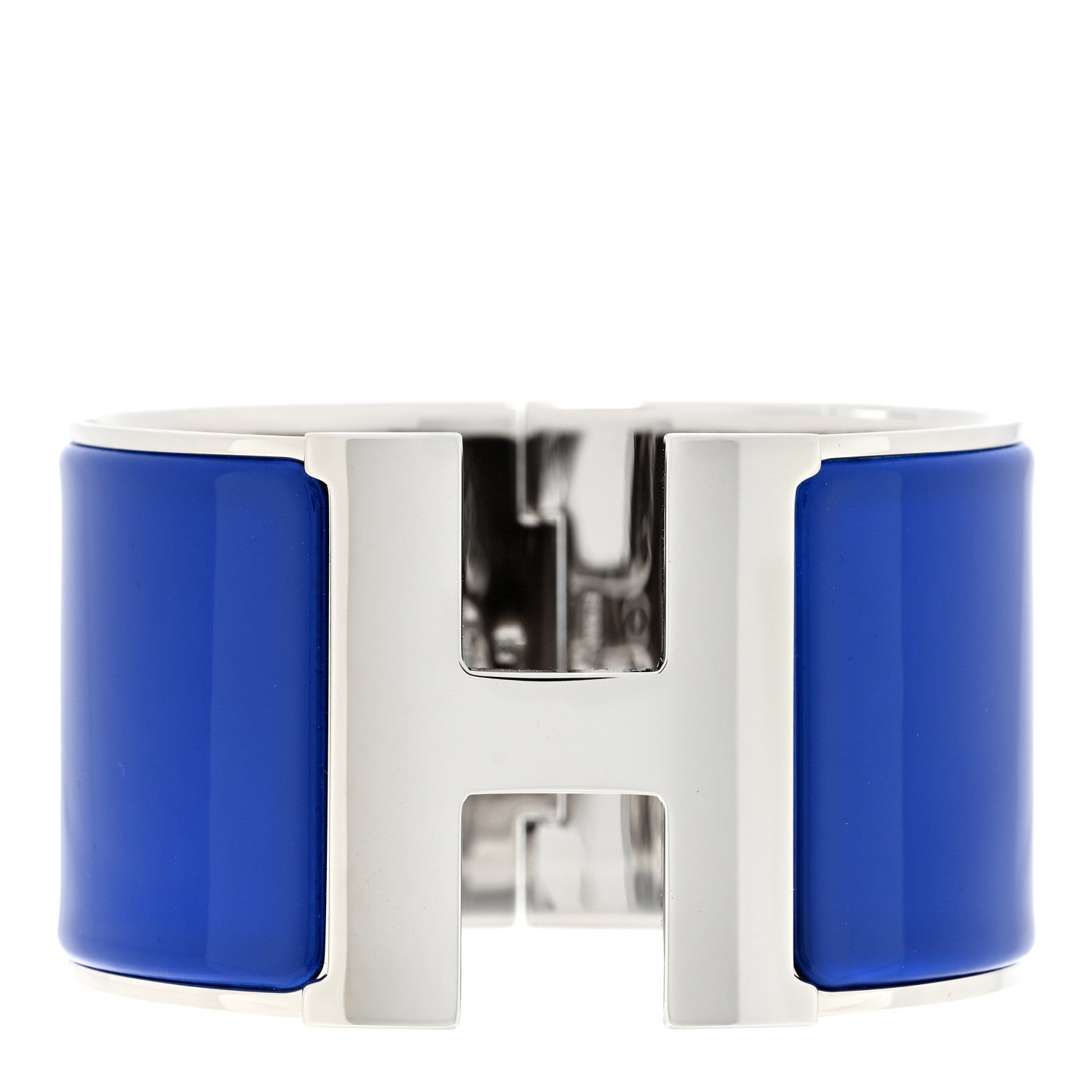 Hermes Enamel Wide Clic Clac H Bracelet PM Bleu Royal 1 of 3