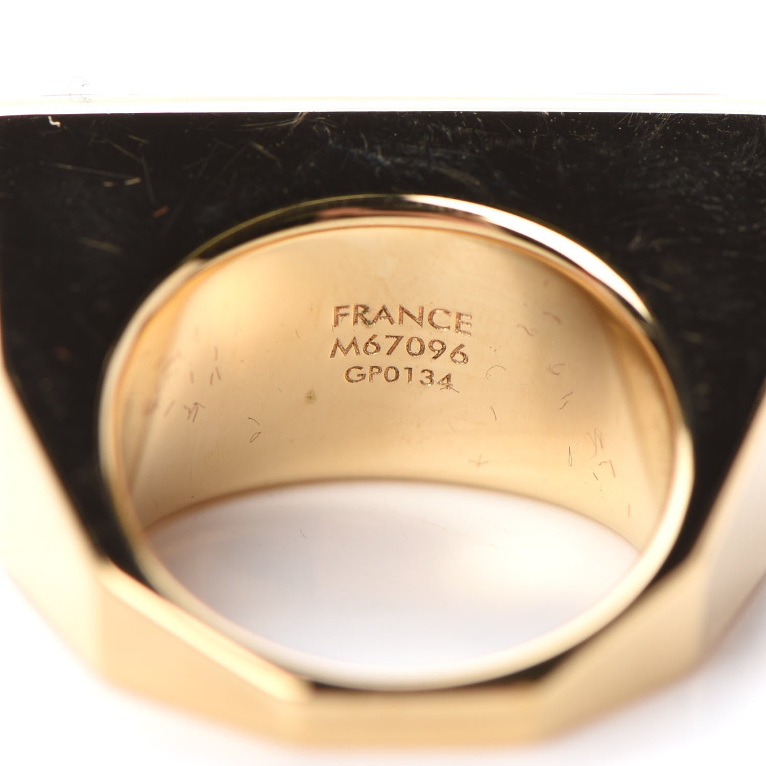 Louis Vuitton Resin Swarovski Crystal Inclusion Ring 6.5 Gold 5 of 6