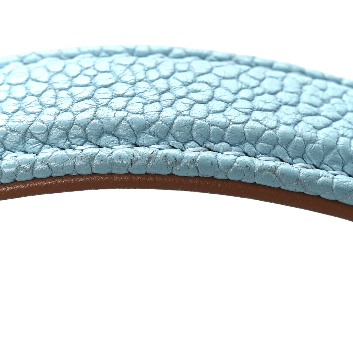 Grained Calfskin Quilted Medium Cuba Top Handle Flap Blue