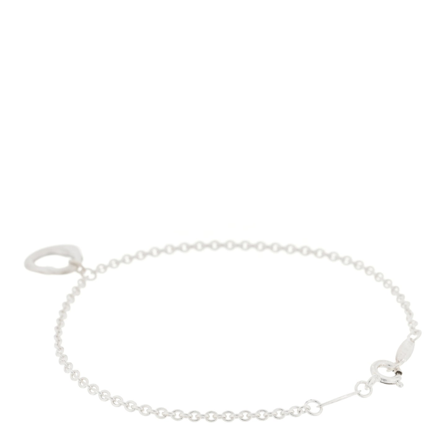 Sterling Silver Elsa Peretti Open Heart Charm Bracelet