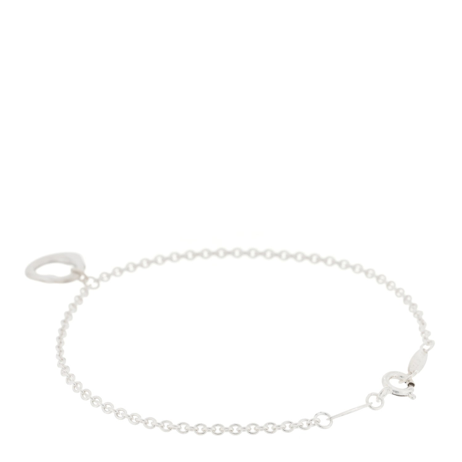 Tiffany Sterling Silver Elsa Peretti Open Heart Charm Bracelet 3 of 7