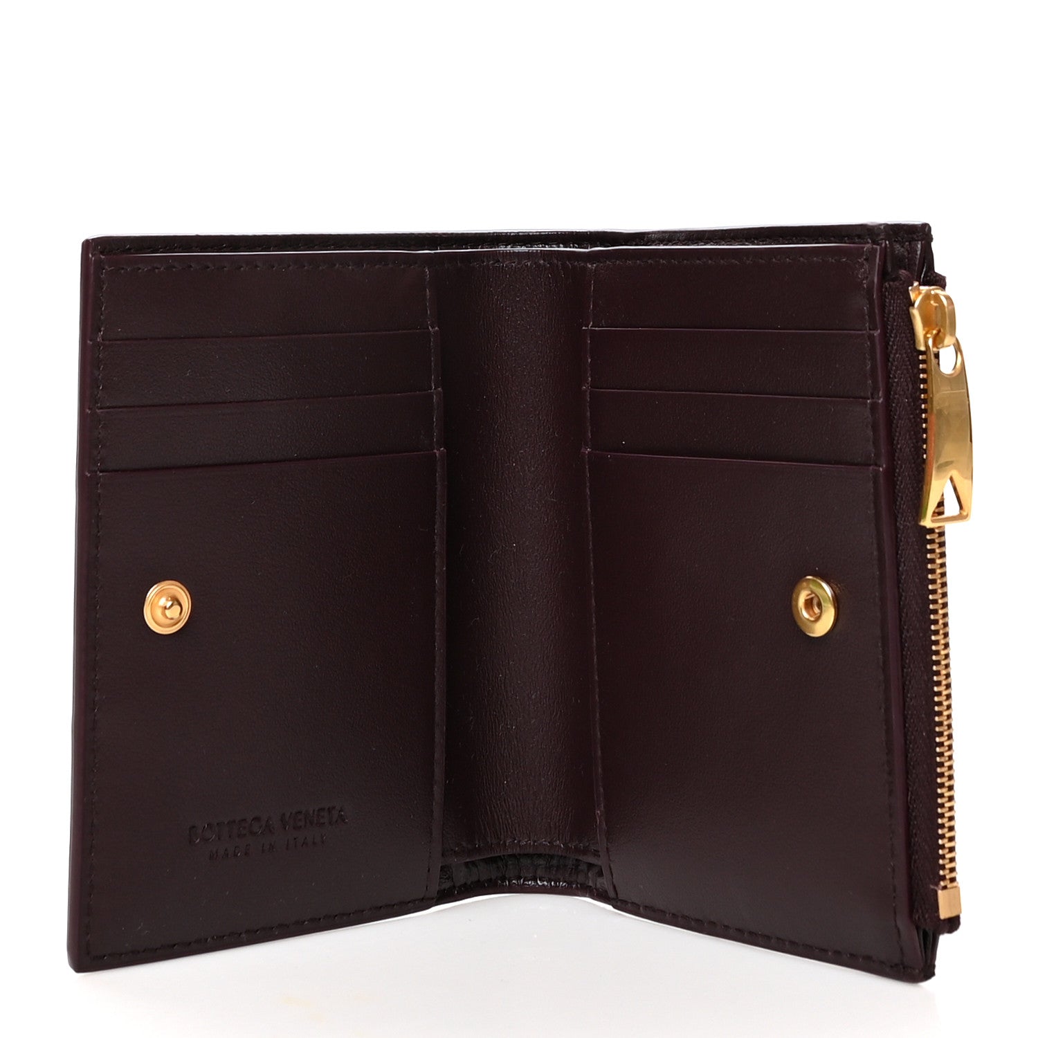 Bottega Veneta Nappa Maxi Intrecciato Card Holder Grape 5 of 9