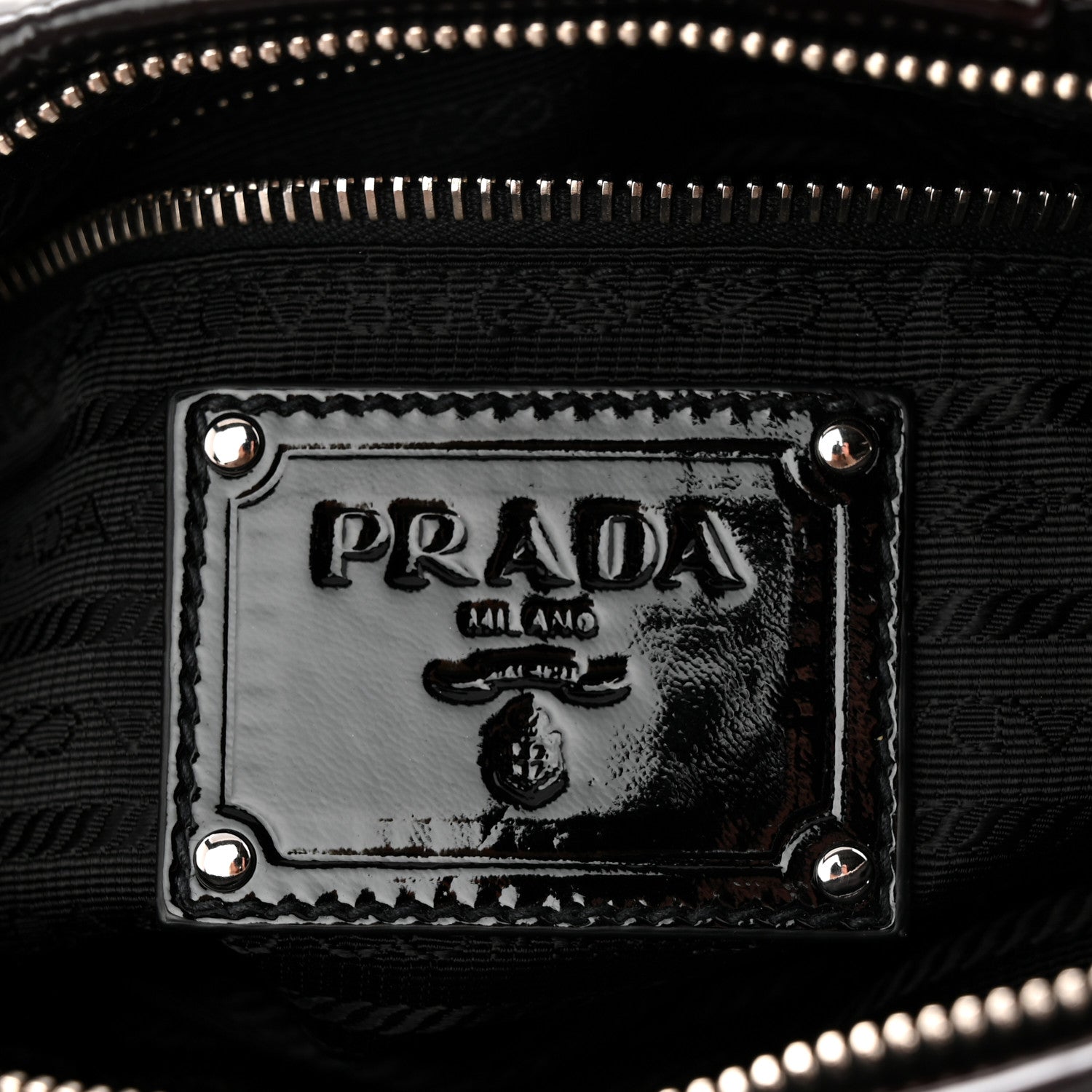Prada Vernice Sfumata Shoulder Bag Black Nudo 6 of 9