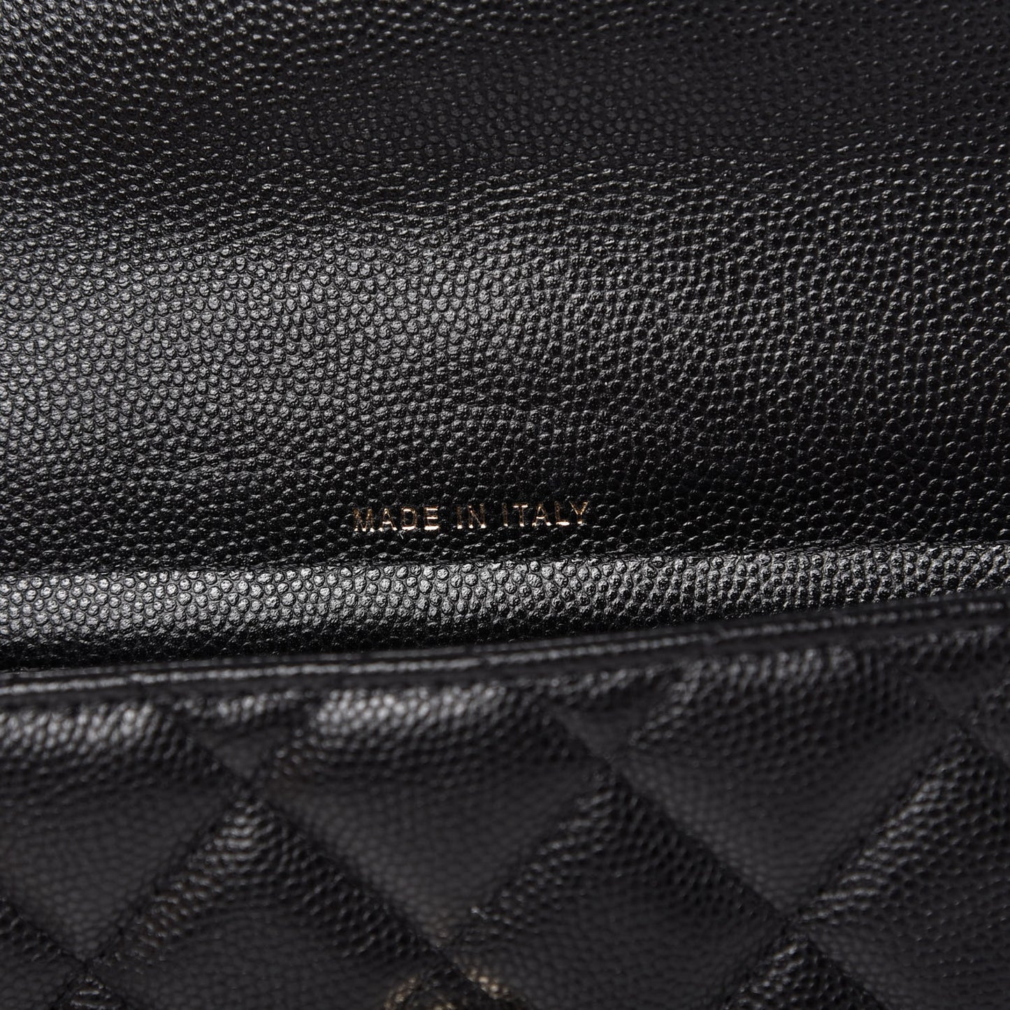 Caviar Quilted Flap Phone Holder With Chain Black