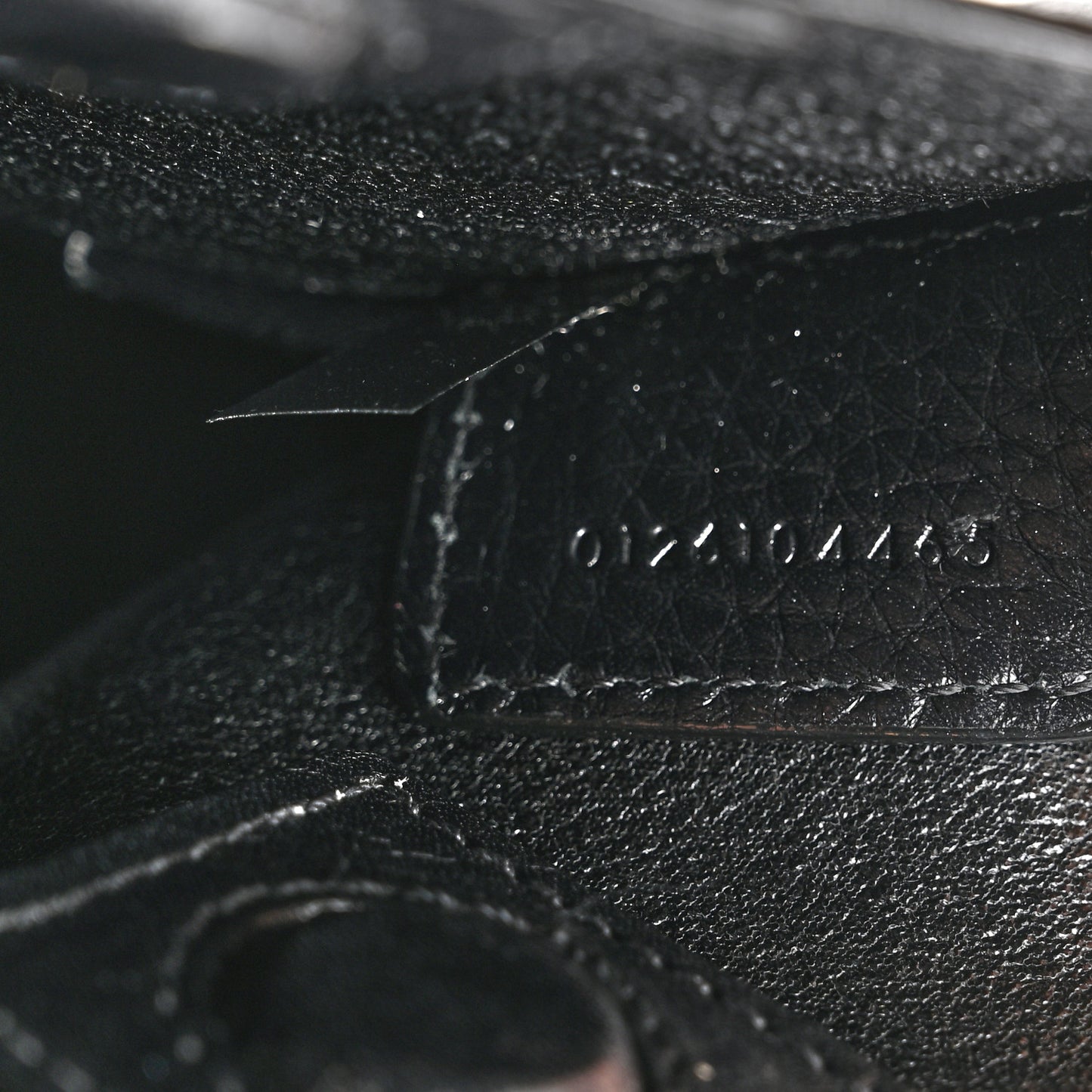 Grained Calfskin Small Spin Tote Black