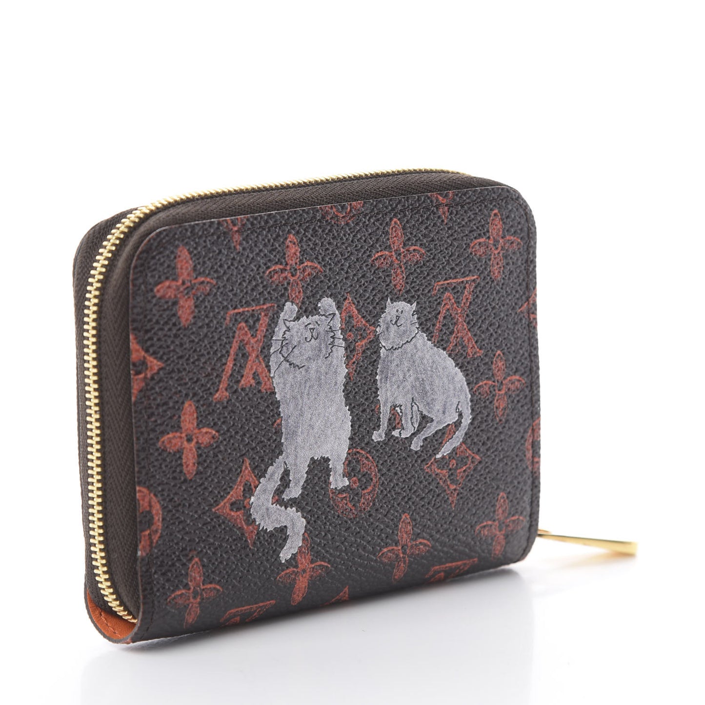 Catogram Zippy Coin Purse Marron