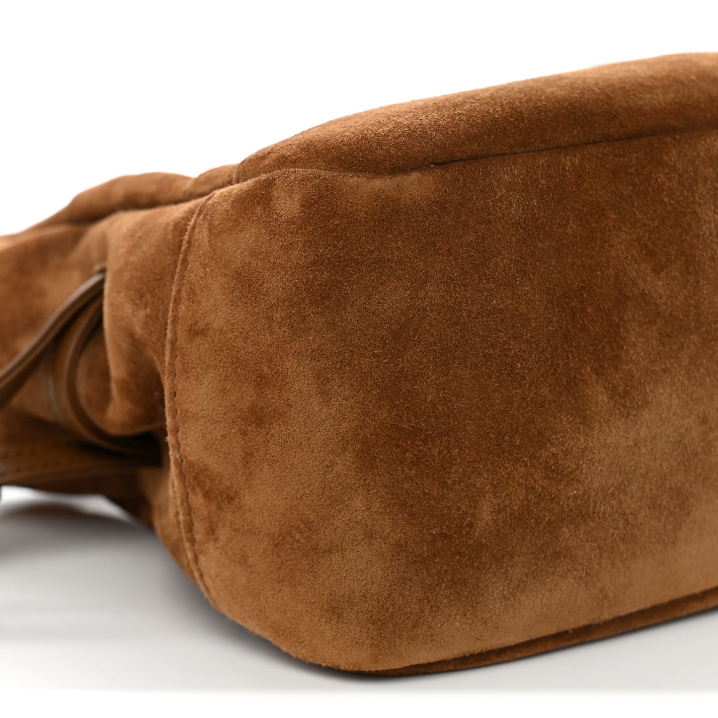 Suede Calfskin Matelasse Monogram Mini Jamie Shoulder Pouch Bag Golden Leaf