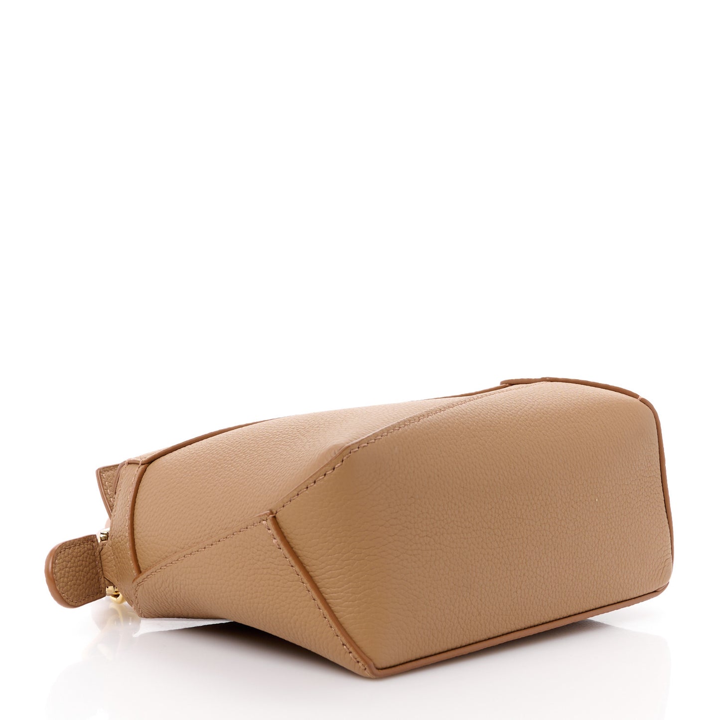 Calfskin Mini Puzzle Edge Bag Toffee
