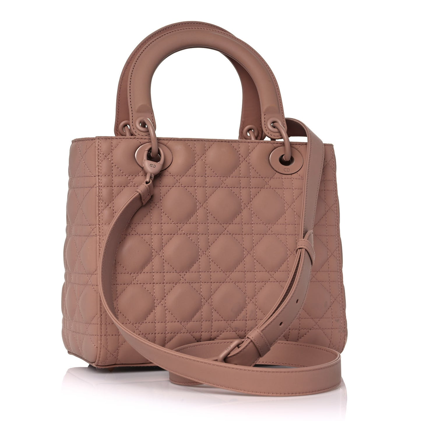 Ultra Matte Calfskin Cannage Medium Lady Dior Beige