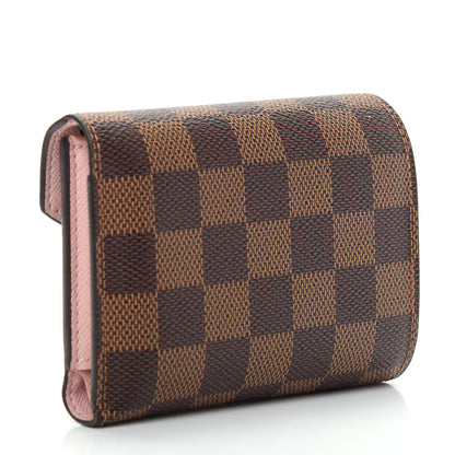 Louis Vuitton Damier Ebene Victorine Wallet Rose Ballerine 3 of 7