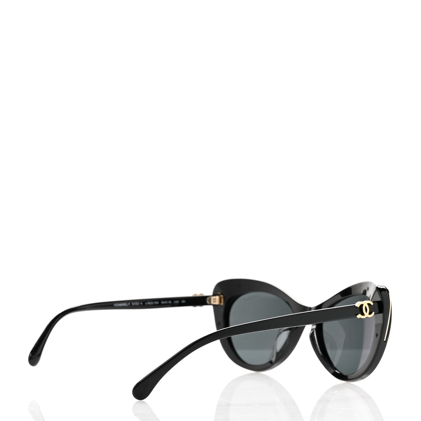 Acetate Cat Eye CC Sunglasses 5432-A Black