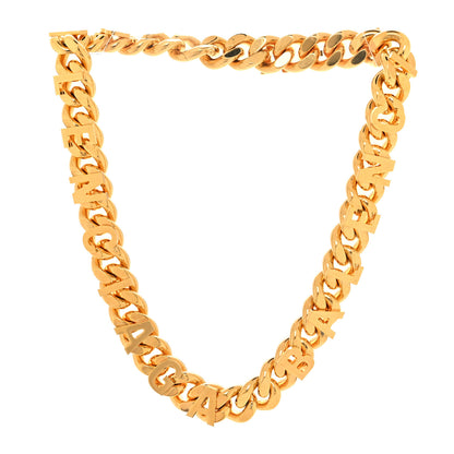 Balenciaga Logo Chain Necklace Gold 3 of 5