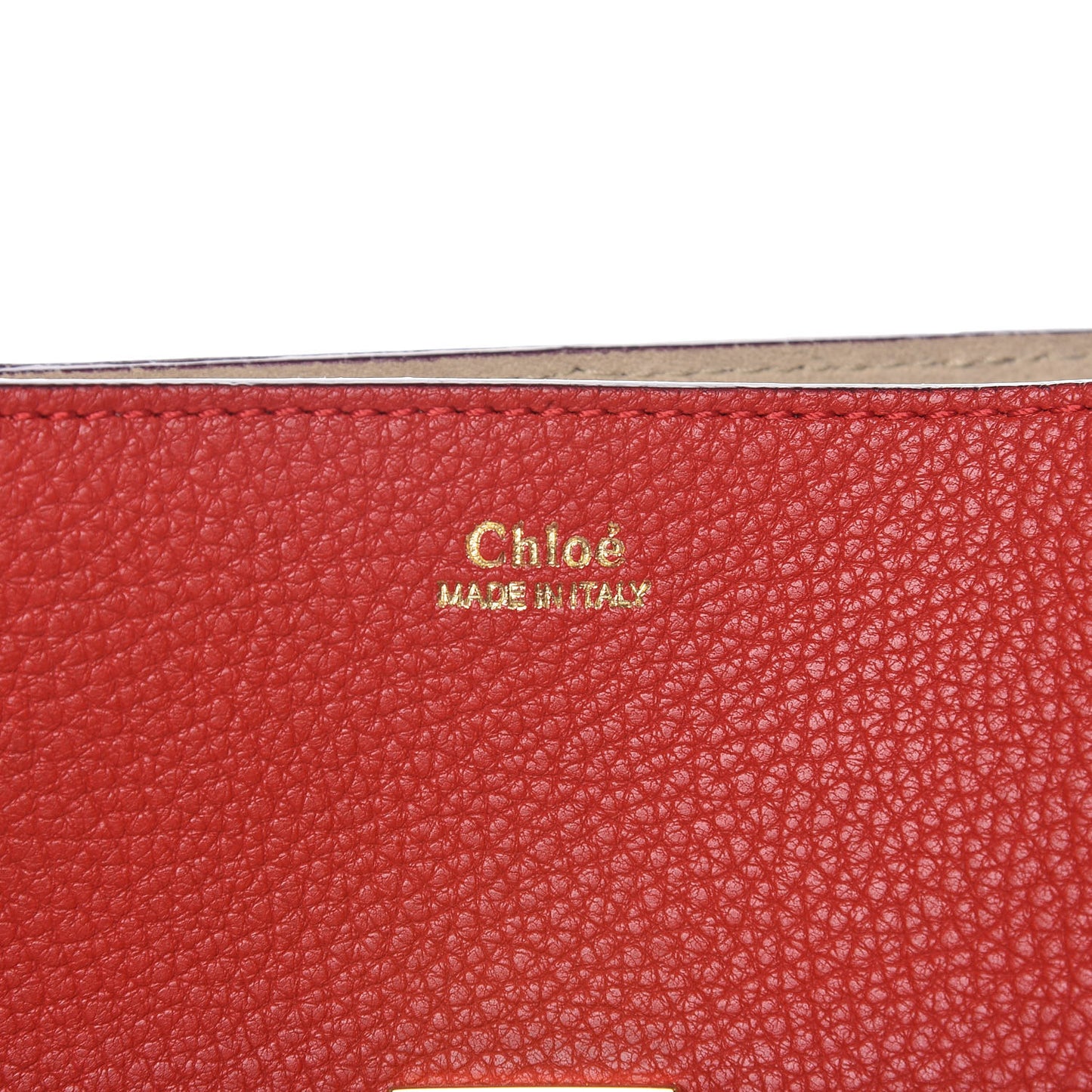 Grained Lambskin Drew Shoulder Bag Plaid Red