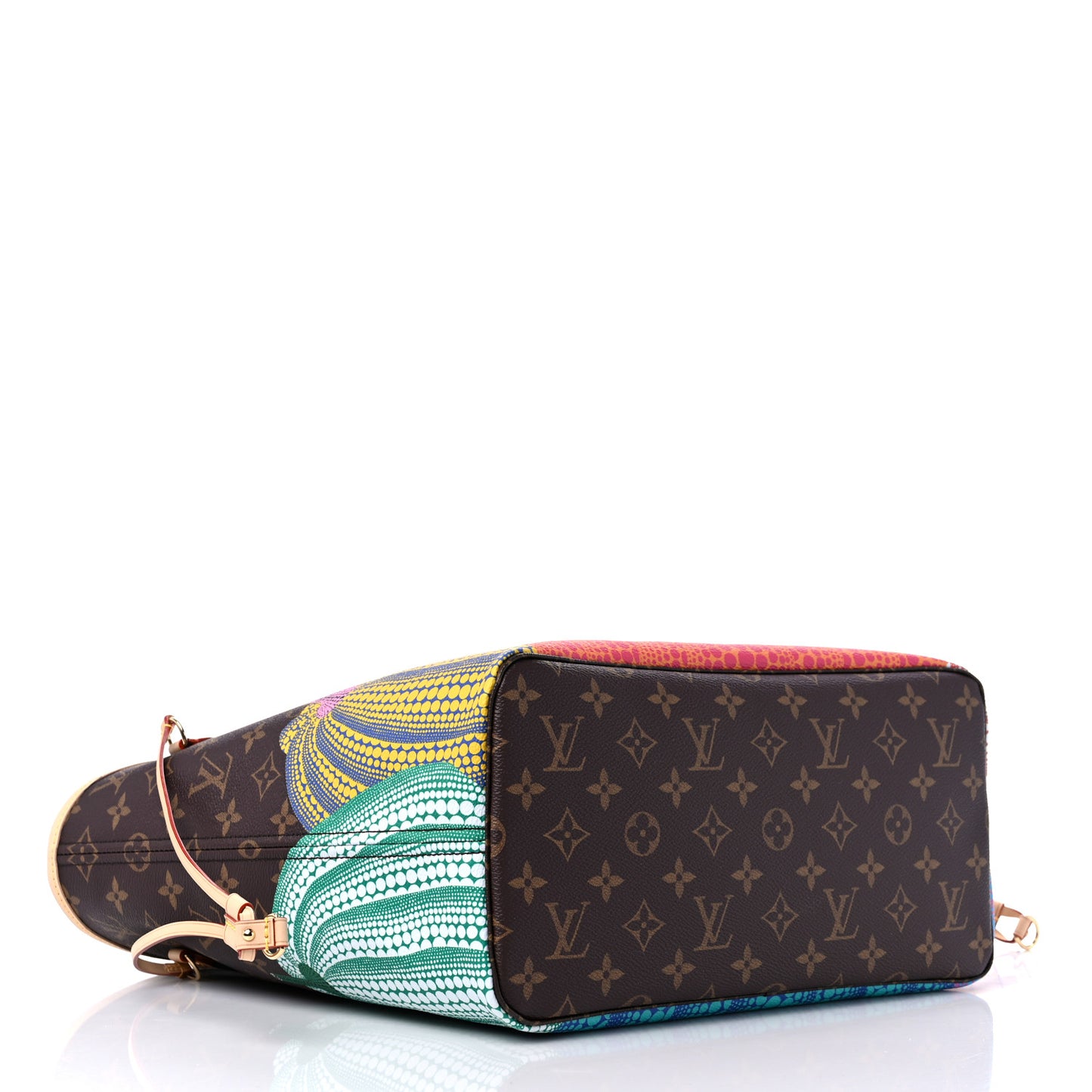 LV X YK Monogram Kusama Pumpkin Neverfull MM