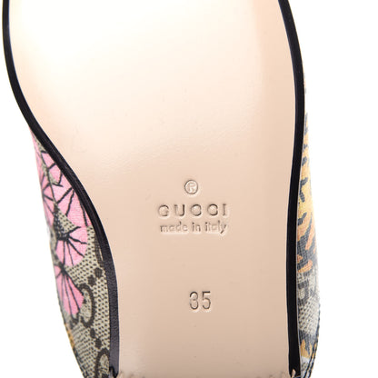 Gucci GG Supreme Monogram Bengal Womens Princetown Slippers 35 Beige Crop Pink 9 of 11